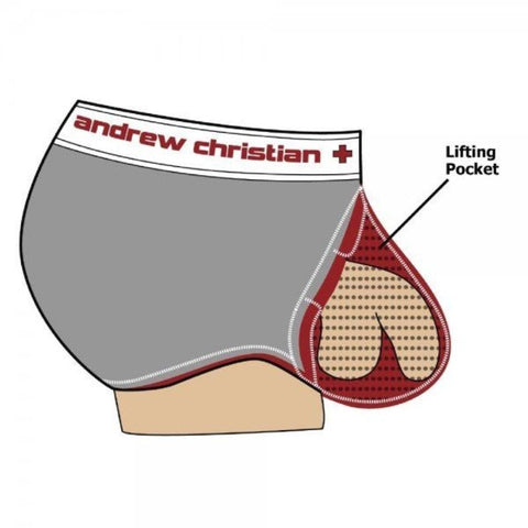Andrew Christian Electric Air Jock w/ Show It Tech Lime Quick Dry Mesh - Mens Briefs And Boxers
