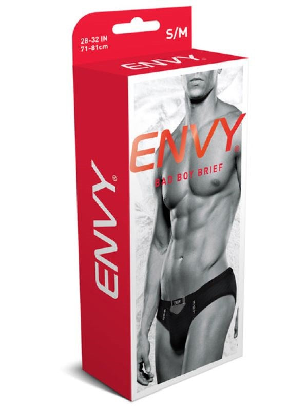 Envy Menswear Bad Boy Brief Premium Microfiber Underwear with Mesh Panels - - Mens Briefs And Boxers