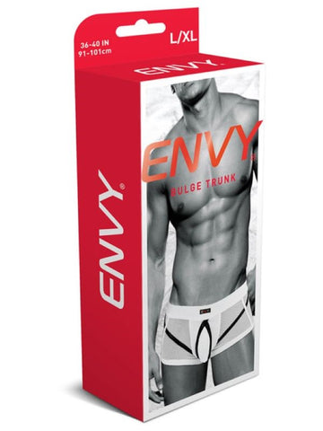 Envy Menswear Comfort Fit Bulge Trunk White Enhancing Underwear - Mens Briefs And Boxers