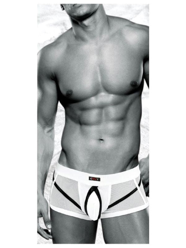 Envy Menswear Comfort Fit Bulge Trunk White Enhancing Underwear - Mens Briefs And Boxers