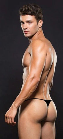 Envy Menswear Mesh G String Black Ultra Sheer Seductive Underwear - Jocks and G-Strings