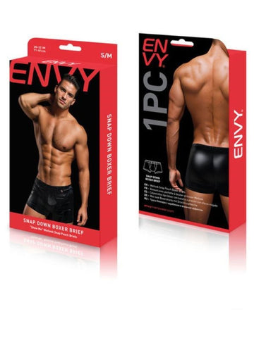 Envy Menswear Snap Down Boxer Brief Premium Comfort and Style - Mens Briefs And Boxers