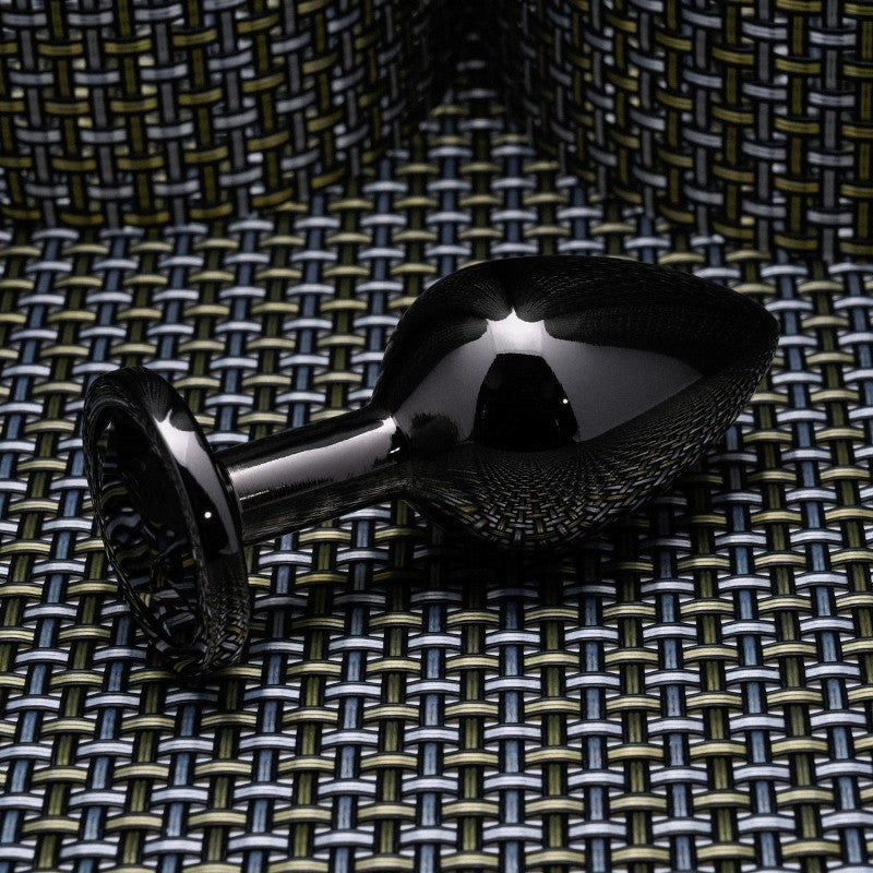 Evolved Black Gem Anal Plug with Temperature Responsive Aluminum Design - - Butt Plugs