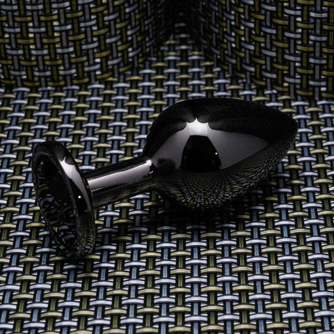 Evolved Black Gem Anal Plug with Temperature Responsive Aluminum Design - Butt Plugs