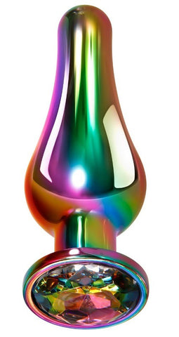 Evolved Rainbow Metal Butt Plug Temperature Play and Anal Stimulation - Butt Plugs