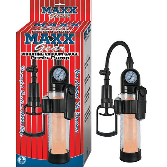 MAXX GEAR Vibrating Vacuum Gauge Penis Pump - - Penis Pumps And Stretchers