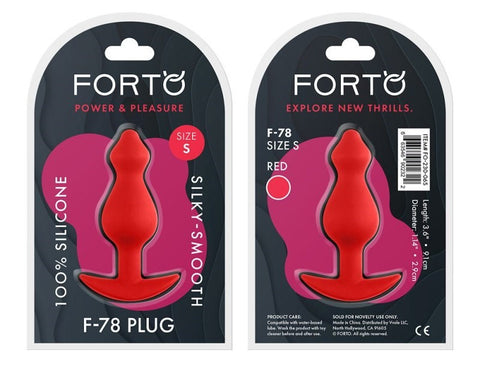 VVOLE LLC Forto F 78 Pointee Plug Red Tapered Silicone Butt Plug - Butt Plugs