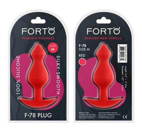 VVOLE LLC Forto F 78 Pointee Plug Red Tapered Silicone Butt Plug - Butt Plugs