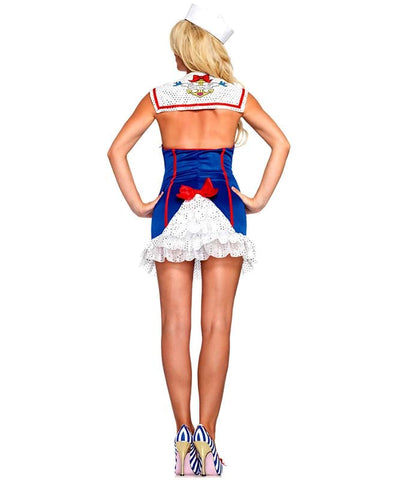 Leg Avenue First Mate Costume Navy Nautical Roleplay Dress - Fancy Dress Ups