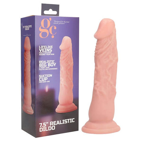 Shots Toys GC Realistic Dildo Flesh with Suction Cup Base - Realistic Dildos