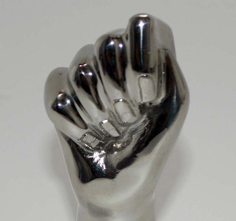 Hells Couture Handy Metal Fist Toy Medical Grade Steel Anal Dildo - Steel Sex Toys