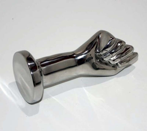 Hells Couture Handy Metal Fist Toy Medical Grade Steel Anal Dildo - Steel Sex Toys