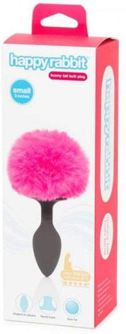Love Honey Happy Rabbit Pink Bunny Tail Plug for Anal Play and Role Play - Butt Plugs
