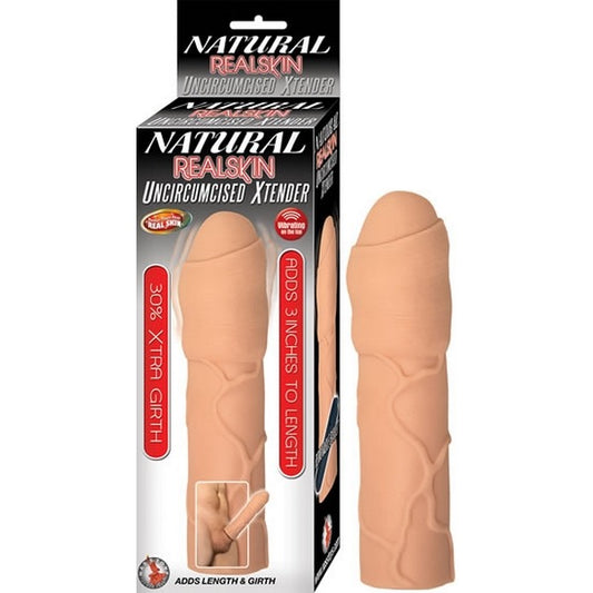 NATURAL REALSKIN Uncircumcised Penis Sleeve Xtender - - Pumps, Extenders and Sleeves