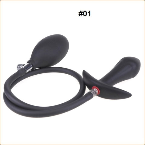 BDStyle Inflatable Dildo Butt Plug with Detachable Needle and Pump - Butt Plugs