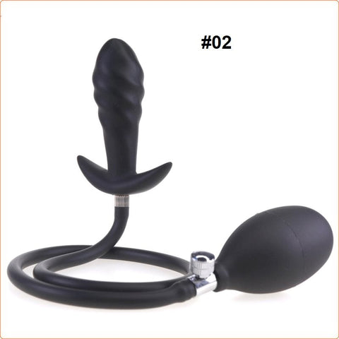 BDStyle Inflatable Dildo Butt Plug with Detachable Needle and Pump - Butt Plugs