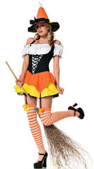 Kandy Korn Witch Costume - - Fancy Dress Ups