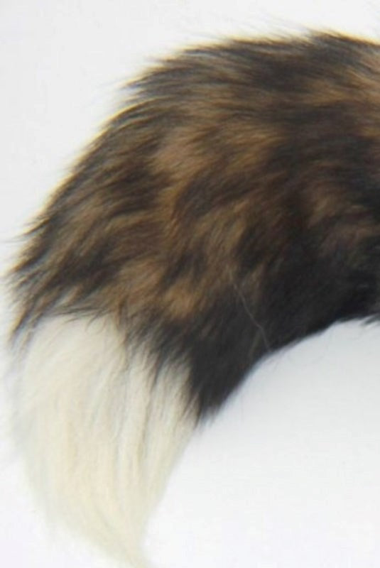 BDStyle Long Fox Tail Steel Butt Plug Gold with Faux Red Fox Fur Tail - Steel Sex Toys