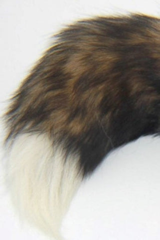 BDStyle Long Fox Tail Steel Butt Plug Gold with Faux Red Fox Fur Tail - Steel Sex Toys