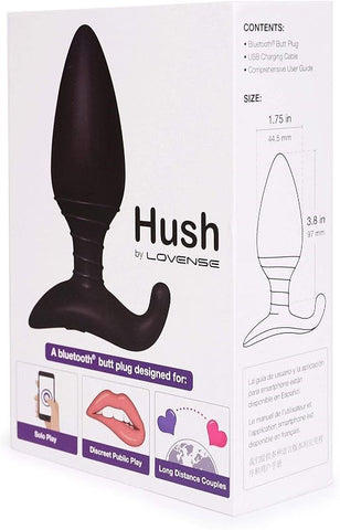 Lovense Hush Bluetooth Compatible Vibrating Anal Plug with App Control - Remote Control Vibrators