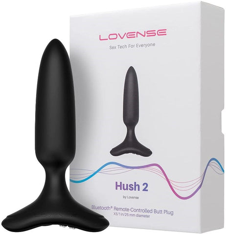 Lovense Hush 2 Remote Controlled Vibrating Butt Plug App Control - Remote Control Vibrators