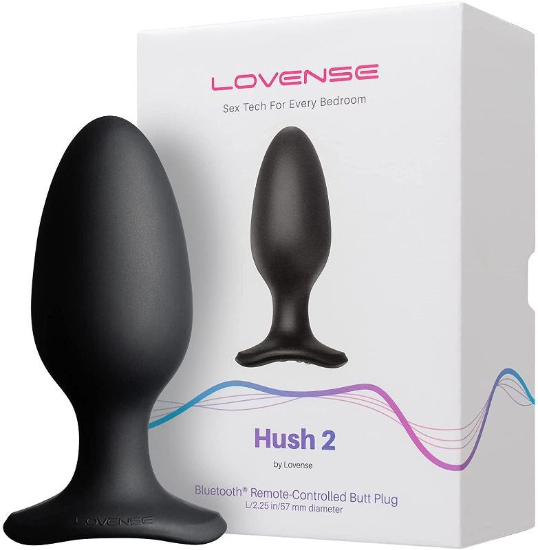 Lovense Hush 2 Remote Controlled Vibrating Butt Plug App Control - - Remote Control Vibrators