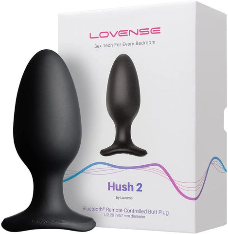 Lovense Hush 2 Remote Controlled Vibrating Butt Plug App Control - Remote Control Vibrators