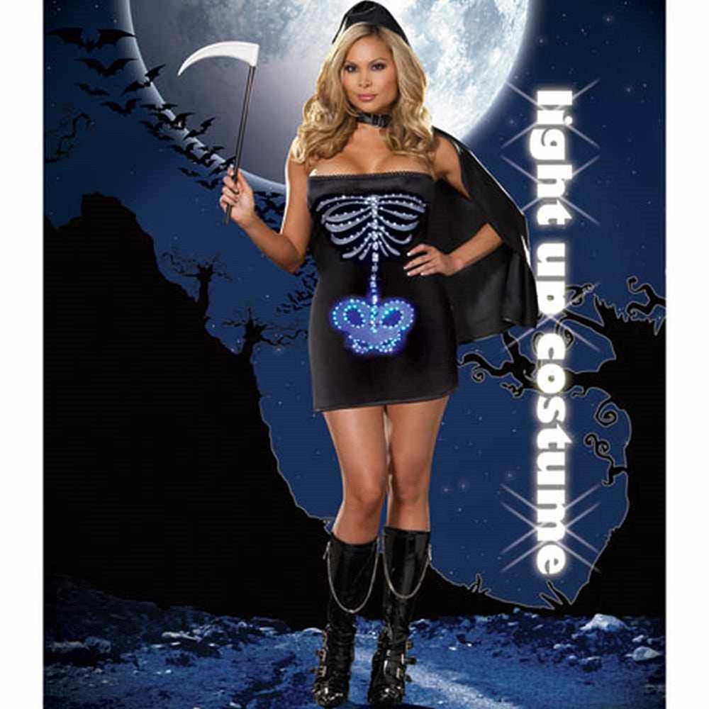 Dream Girl Lingerie Maya Remains Costume with Glow Technology - Fancy Dress Ups