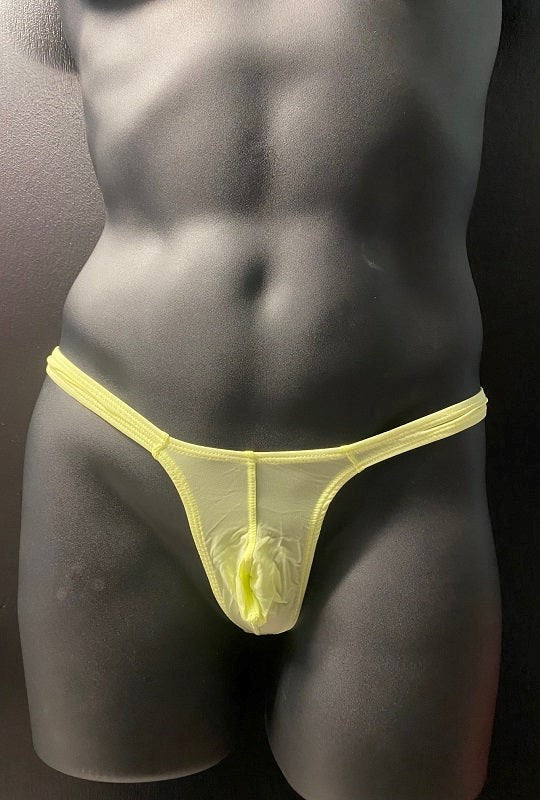 BDStyle Mens Mesh Neon Yellow Bikini Athletic Underwear - Jocks and G-Strings