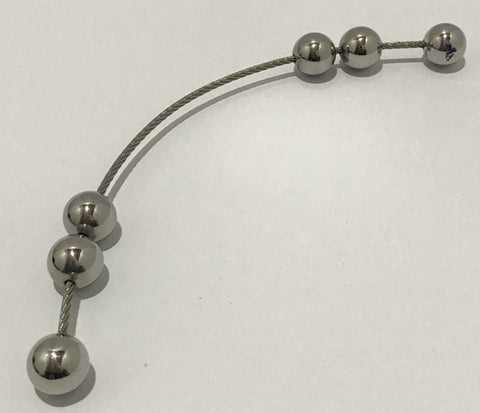 Hells Couture Metal Thai Beads Stick Premium Steel Anal Beads - Anal Beads and Balls