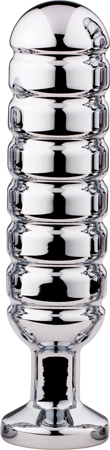 NANMA Corporation Luxurious Metallic Zone Ribbed Anal Toy 3 Sizes Premium - Butt Plugs