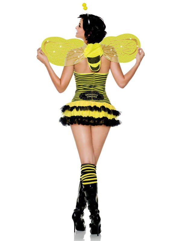 Seven til Midnight Midnight Stinger Yellow Costume Complete Set - - Fancy Dress Ups