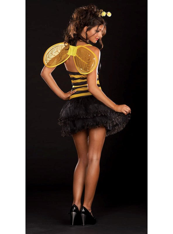 Dream Girl Lingerie Miss Bee De Lightful Costume Striped Tutu Design - Fancy Dress Ups