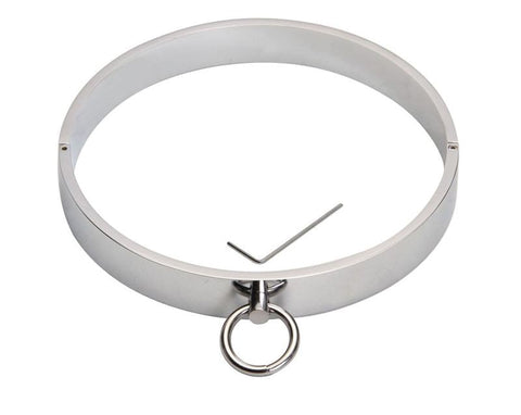 BDStyle Mouaward Secure Stylish Metal Slave Collar Premium Stainless Steel - Collars and Leads