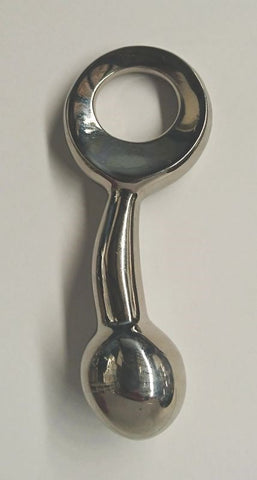 Hells Couture Nicki Steel Prostate Plug Medical Grade Steel P Spot Massager - Steel Sex Toys