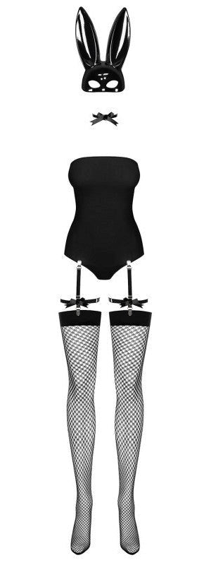 Obsessive Bunny Costume Premium Roleplay Set with Matching Accessories - - Fancy Dress Ups