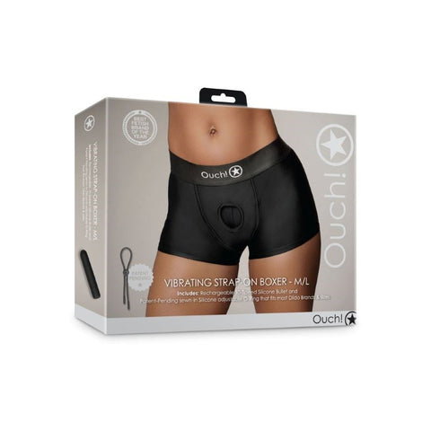 Shots Toys OUCH! Pleasure Enhancing Vibrating Strap On Boxer Vibrator - Strap On Sextoys