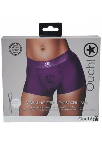 Shots Toys Ouch Electrifying Strap On Boxer Vibrating Harness - Strap On Sextoys