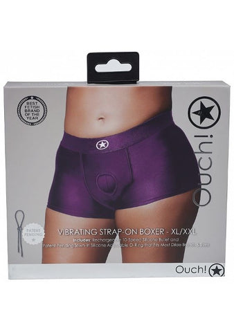 Shots Toys Ouch Electrifying Strap On Boxer Vibrating Harness - Strap On Sextoys