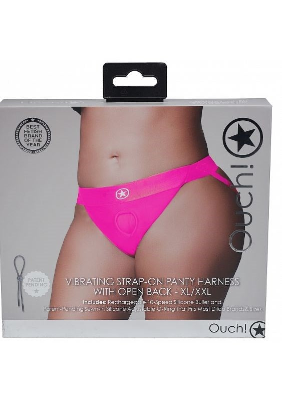 Shots Toys Ouch! Intimate Pleasure Enhancer Vibrating Strap on Panty Harness - - Strap On Sextoys