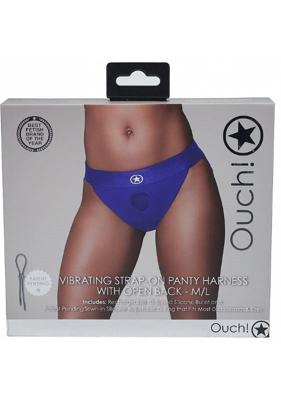 Shots Toys Ouch! Pleasure Enhancing Vibrating Strap On Panty Harness Remote Control - - Strap On Sextoys