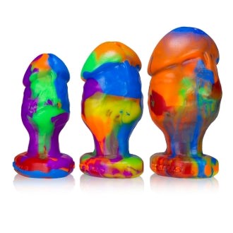 Oxballs Honcho 1 2 3 Butt Plug Rainbow Progressive Anal Training Set - Butt Plugs