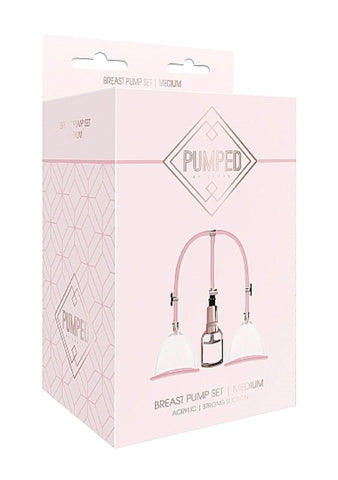 Shots Toys Pumped Breast Pump Set Rose Vacuum Enhancement System - Breast and Nipple Toys