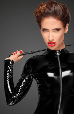 Noir Handmade PVC Overall With 3 Way Zipper Her Fetish Lingerie Premium Set - Her Fetish