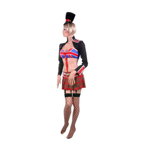 Leg Avenue Queens Guard Costume Scarlet Tunic with Military Details - Fancy Dress Ups