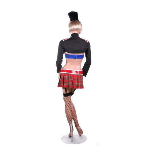 Leg Avenue Queens Guard Costume Scarlet Tunic with Military Details - Fancy Dress Ups
