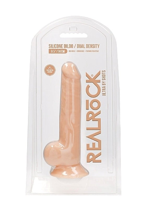 Shots Toys Realrock Ultra Silicone Dildo with Balls Flesh Dual Density - - Realistic Dildos