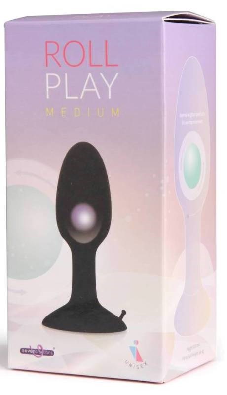 Seven Creations Roll Play Plug Dual Action Rolling Ball Vibrator - - Butt Plugs