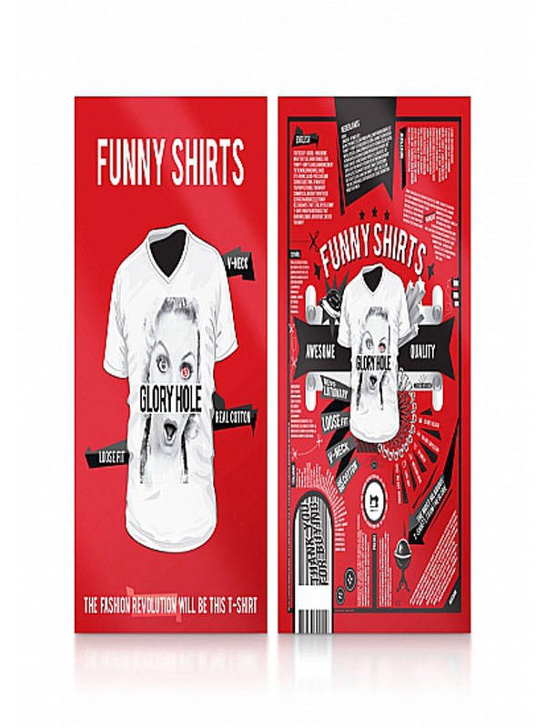 Shots Toys S Line Funny Glory Hole T Shirt Humorous Adult Novelty Wear - - Jocks and G-Strings