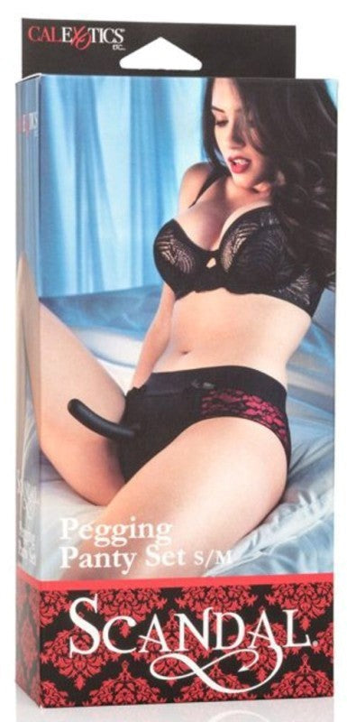 California Exotics Scandal Pegging Panty Set with Silicone Dildo - Sex Toys For Couples